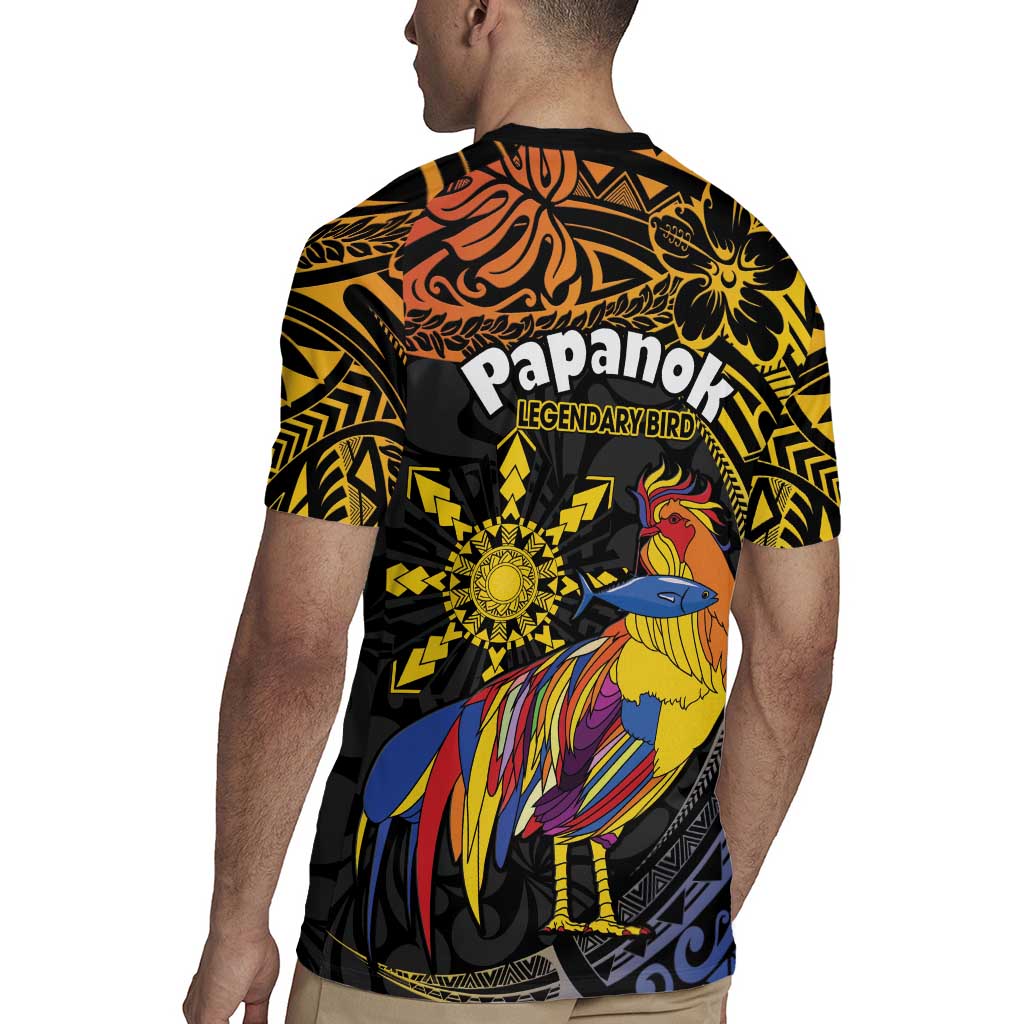Philippines Sarimanok Rugby Jersey Papanok Legendary Bird Okir Polynesian Pattern