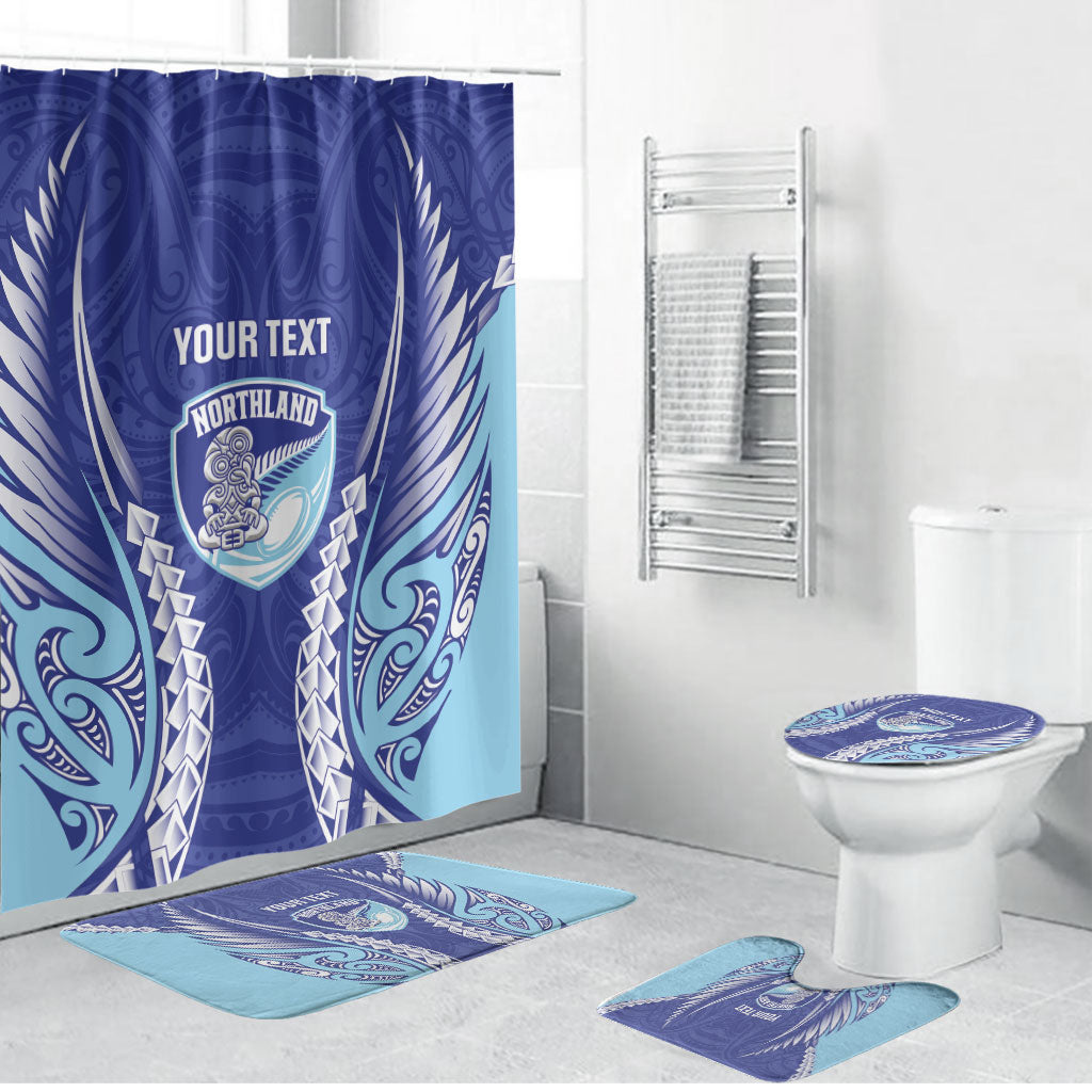 Northland 2026 Rugby Custom Bathroom Set NZ Maori Silver Fern LT14 Bathroom Set (4 pcs) Blue - Polynesian Pride