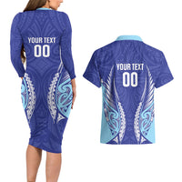 Northland 2026 Rugby Custom Couples Matching Long Sleeve Bodycon Dress and Hawaiian Shirt NZ Maori Silver Fern LT14 - Polynesian Pride