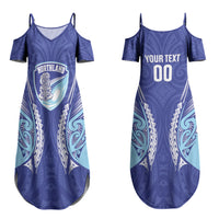 Northland 2026 Rugby Custom Couples Matching Summer Maxi Dress and Long Sleeve Button Shirt NZ Maori Silver Fern LT14 - Polynesian Pride