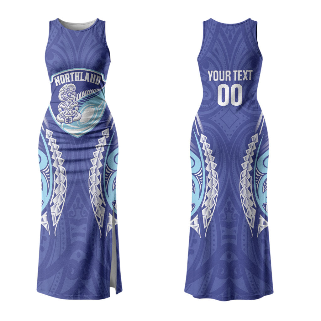 Northland 2026 Rugby Custom Couples Matching Tank Maxi Dress and Long Sleeve Button Shirt NZ Maori Silver Fern LT14 - Polynesian Pride