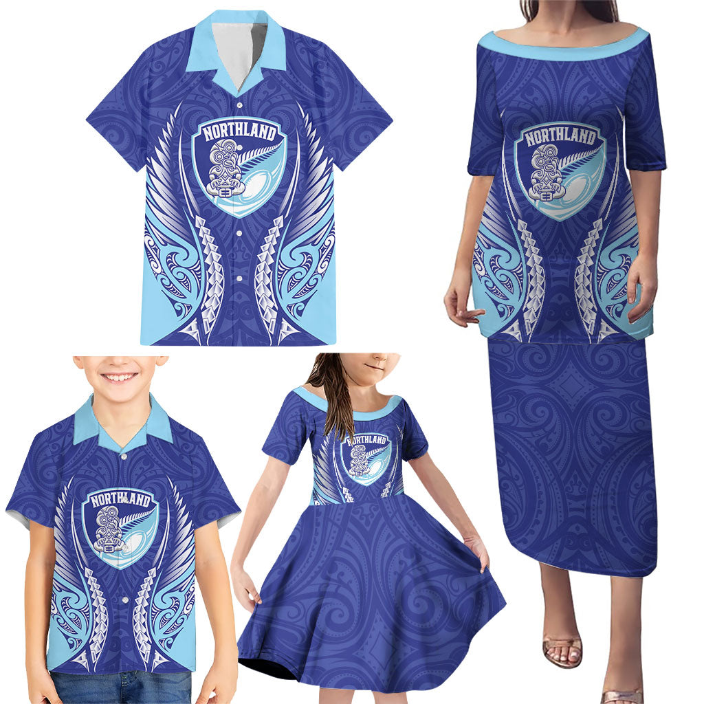 Northland 2026 Rugby Custom Family Matching Puletasi and Hawaiian Shirt NZ Maori Silver Fern LT14 - Polynesian Pride
