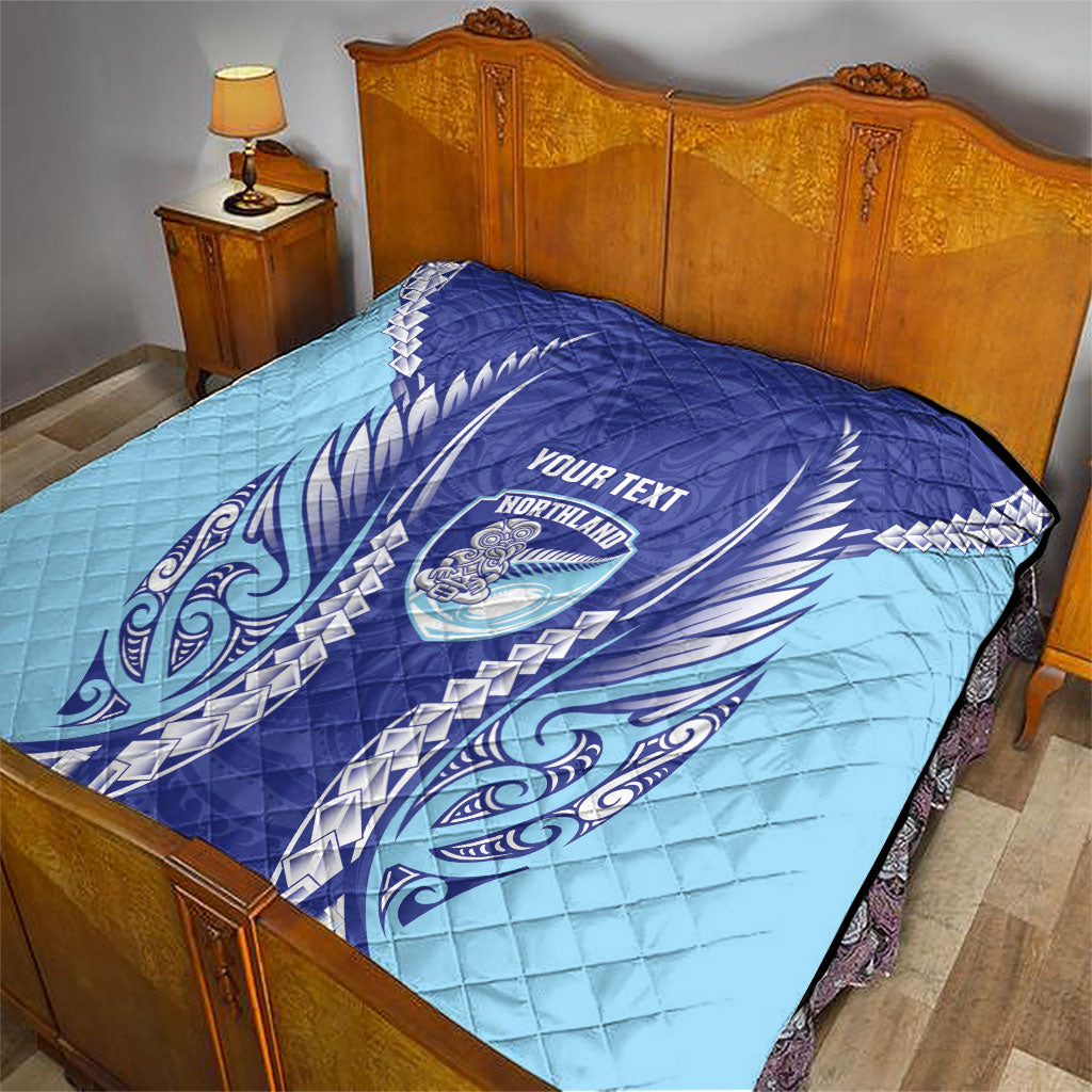 Northland 2026 Rugby Custom Quilt NZ Maori Silver Fern