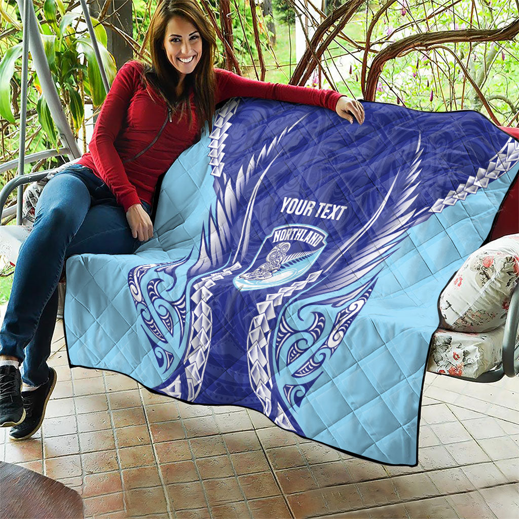 Northland 2026 Rugby Custom Quilt NZ Maori Silver Fern