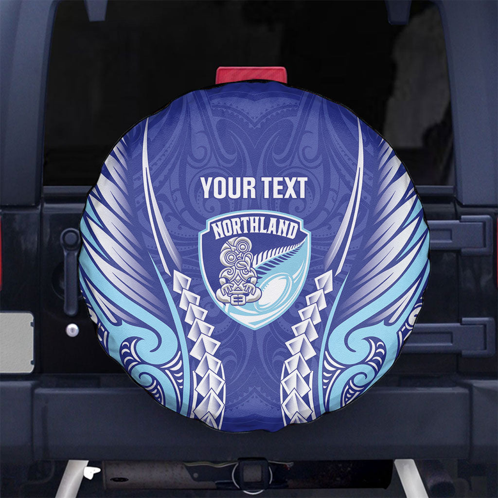 Northland 2026 Rugby Custom Spare Tire Cover NZ Maori Silver Fern LT14 No hole Blue - Polynesian Pride