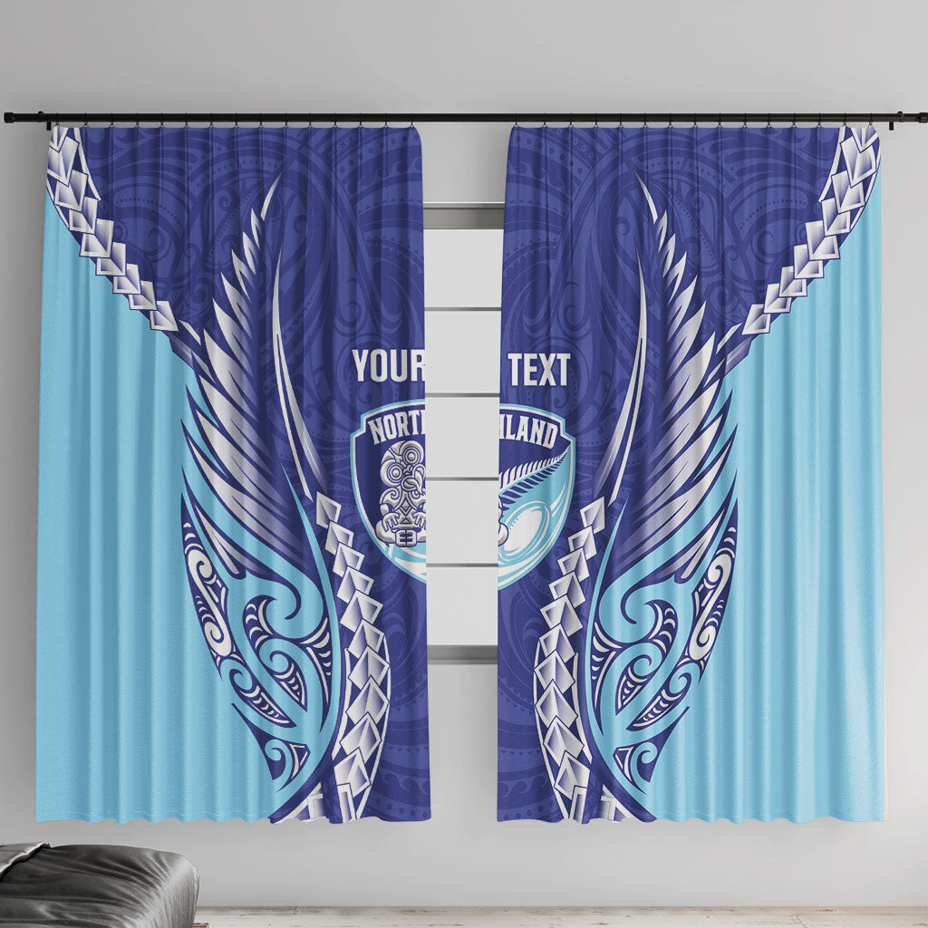 Northland 2026 Rugby Custom Window Curtain NZ Maori Silver Fern