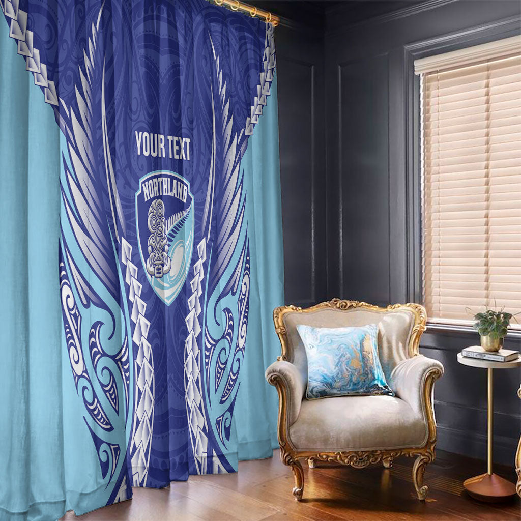 Northland 2026 Rugby Custom Window Curtain NZ Maori Silver Fern