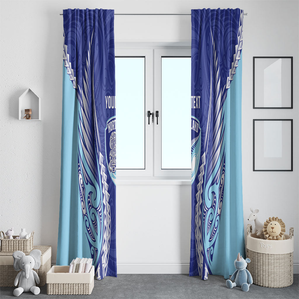 Northland 2026 Rugby Custom Window Curtain NZ Maori Silver Fern