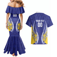 Otago 2026 Rugby Custom Couples Matching Mermaid Dress and Hawaiian Shirt NZ Maori Silver Fern LT14 - Polynesian Pride