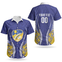 Otago 2026 Rugby Custom Couples Matching Off Shoulder Short Dress and Hawaiian Shirt NZ Maori Silver Fern LT14 - Polynesian Pride