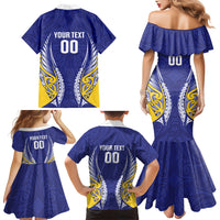 Otago 2026 Rugby Custom Family Matching Mermaid Dress and Hawaiian Shirt NZ Maori Silver Fern LT14 - Polynesian Pride