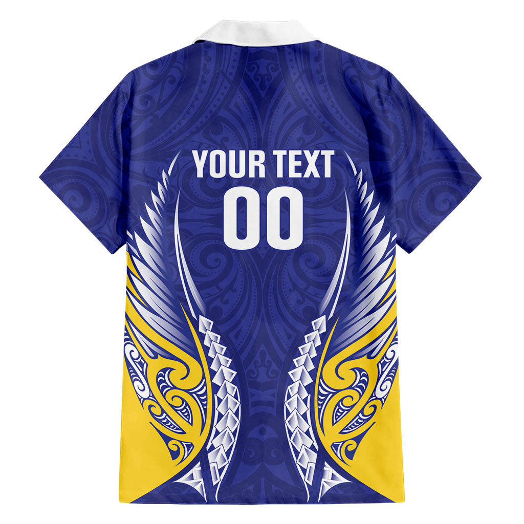 Otago 2026 Rugby Custom Family Matching Off Shoulder Short Dress and Hawaiian Shirt NZ Maori Silver Fern LT14 - Polynesian Pride