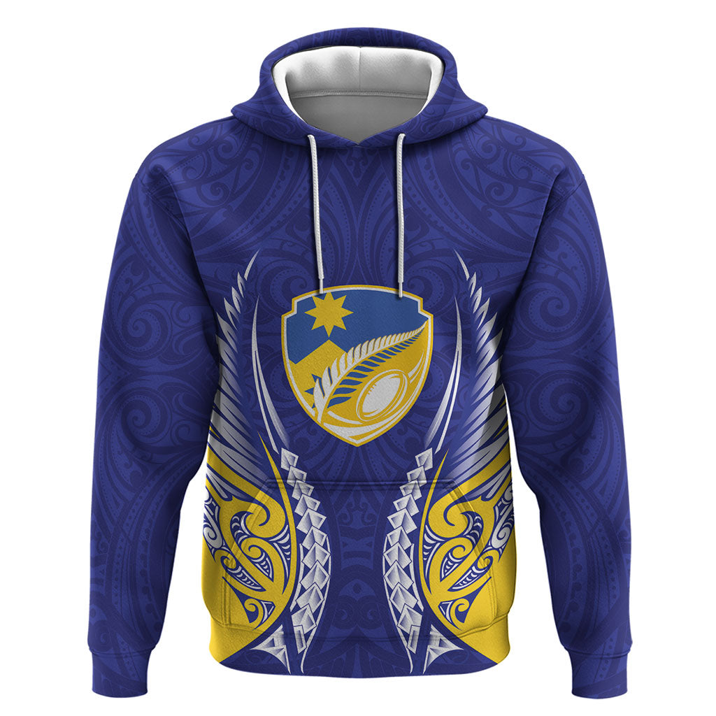 Otago 2026 Rugby Custom Hoodie NZ Maori Silver Fern LT14 Pullover Hoodie Blue - Polynesian Pride