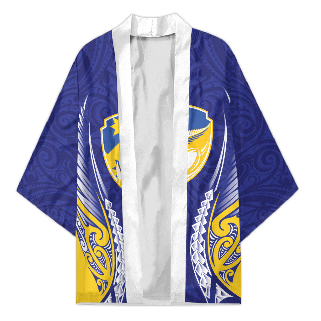Otago 2026 Rugby Custom Kimono NZ Maori Silver Fern LT14 Unisex Blue - Polynesian Pride