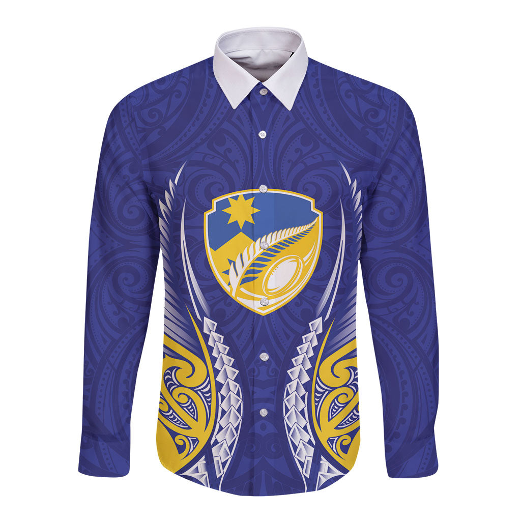 Otago 2026 Rugby Custom Long Sleeve Button Shirt NZ Maori Silver Fern