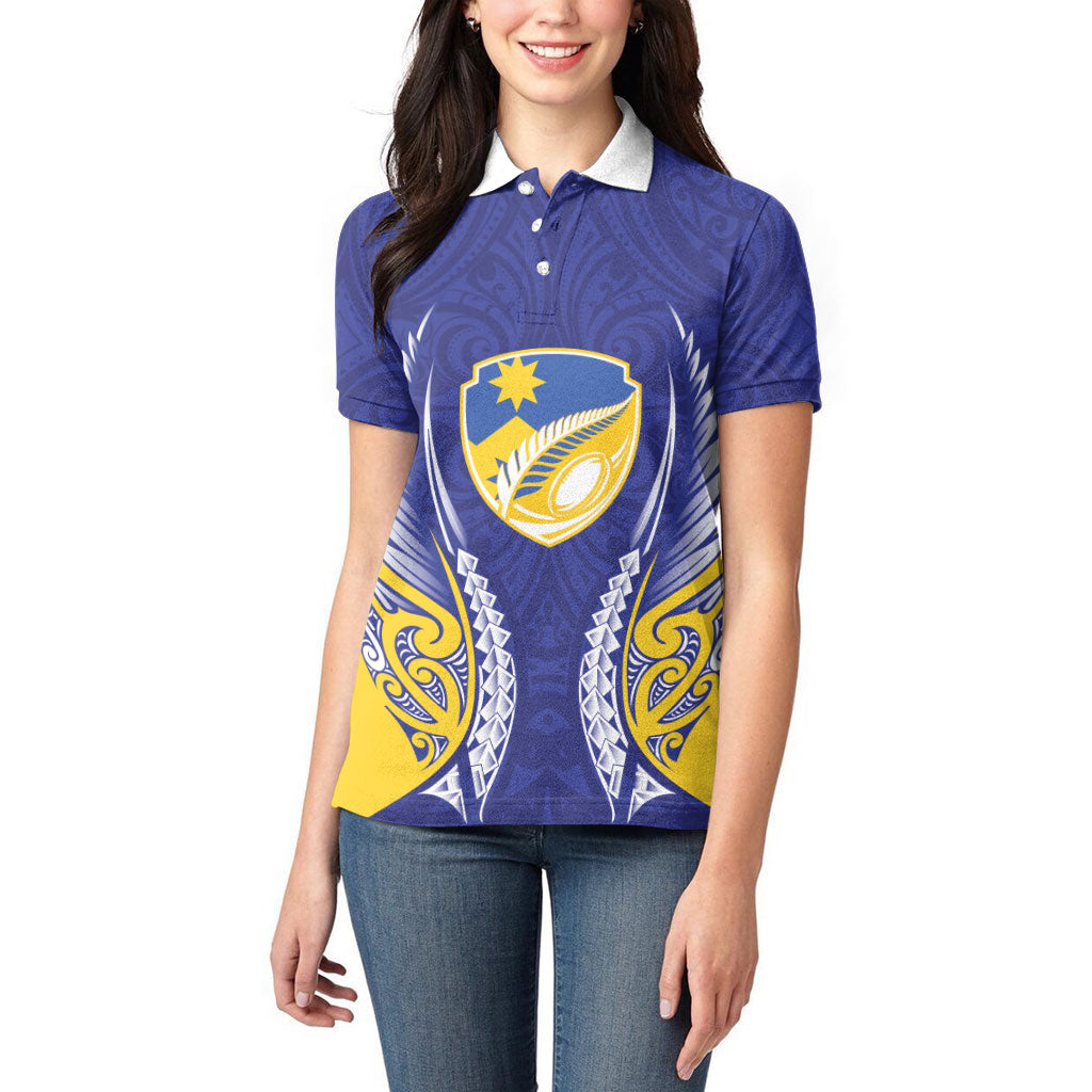Otago 2026 Rugby Custom Women Polo Shirt NZ Maori Silver Fern LT14 - Polynesian Pride
