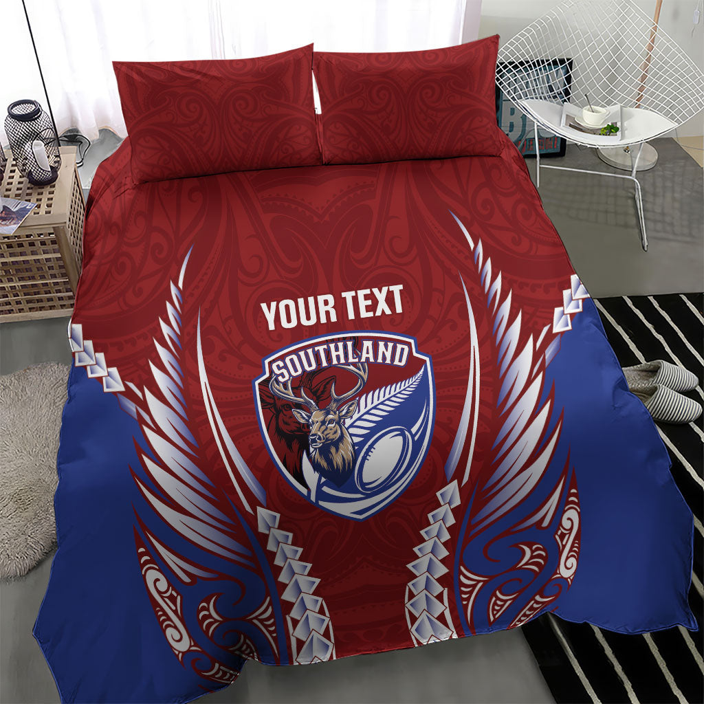 Southland 2026 Rugby Custom Bedding Set NZ Maori Silver Fern
