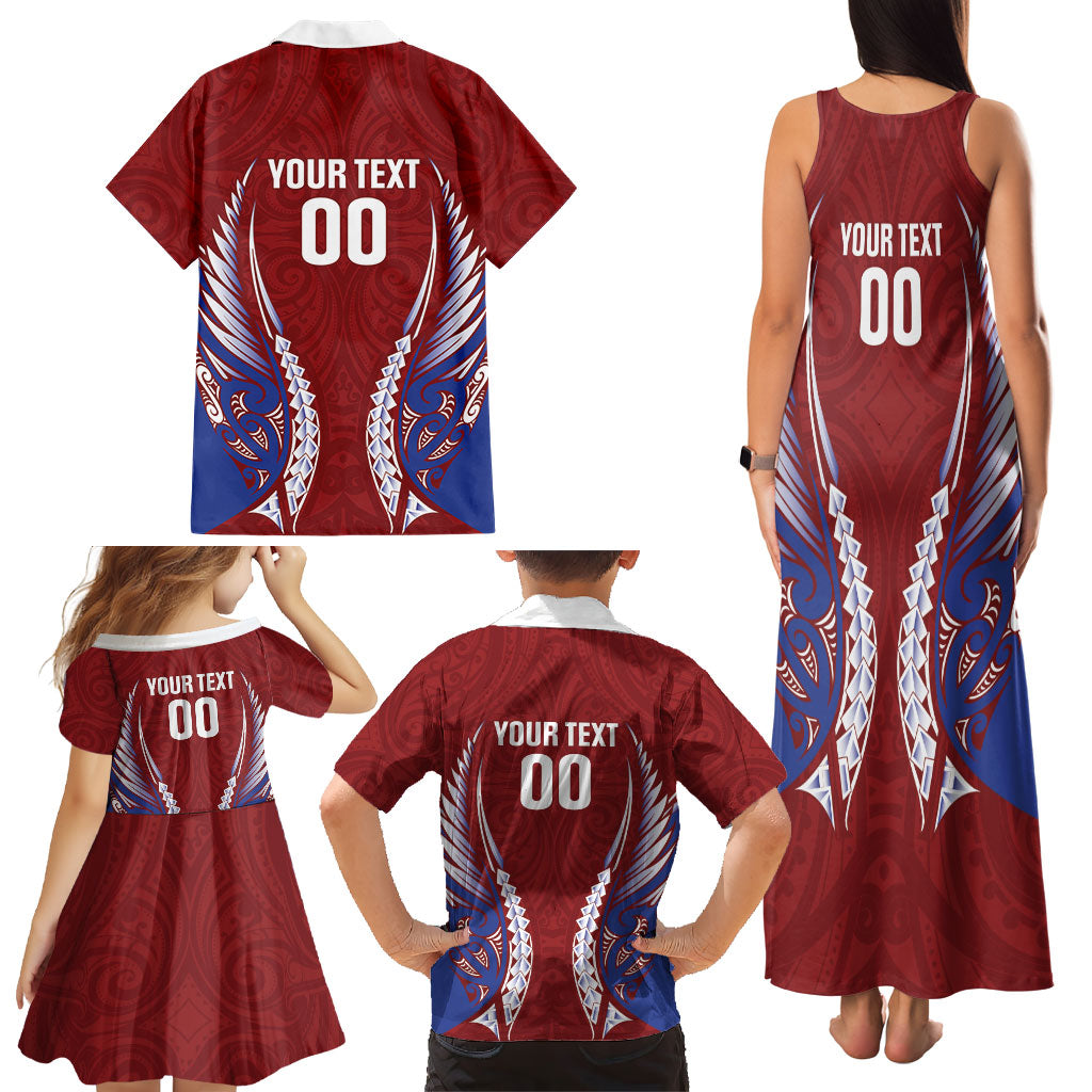 Southland 2026 Rugby Custom Family Matching Tank Maxi Dress and Hawaiian Shirt NZ Maori Silver Fern LT14 - Polynesian Pride