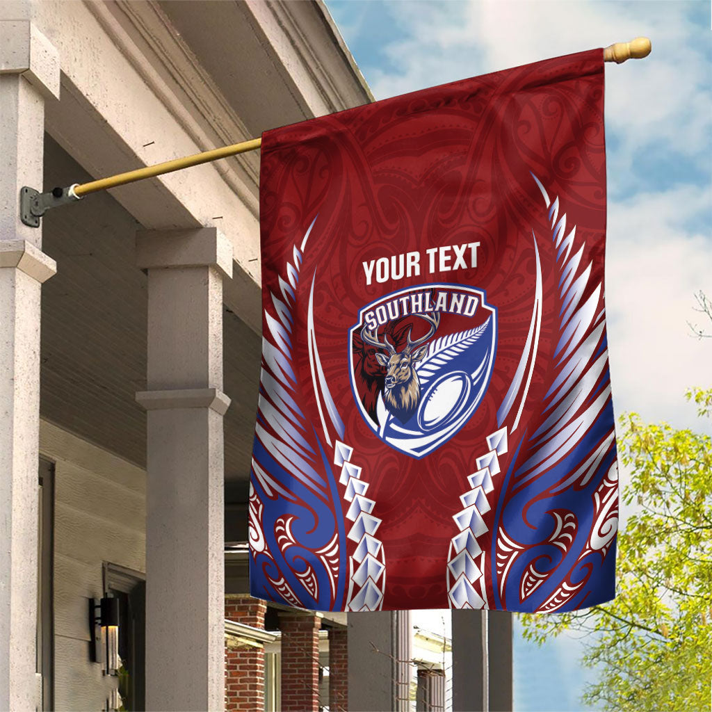 Southland 2026 Rugby Custom Garden Flag NZ Maori Silver Fern LT14 House Flag Maroon - Polynesian Pride