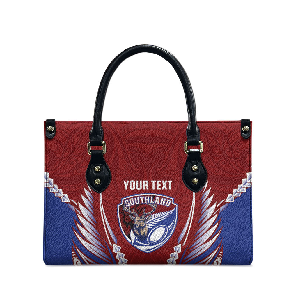 Southland 2026 Rugby Custom Leather Bag NZ Maori Silver Fern