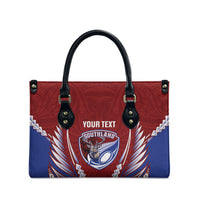 Southland 2026 Rugby Custom Leather Bag NZ Maori Silver Fern