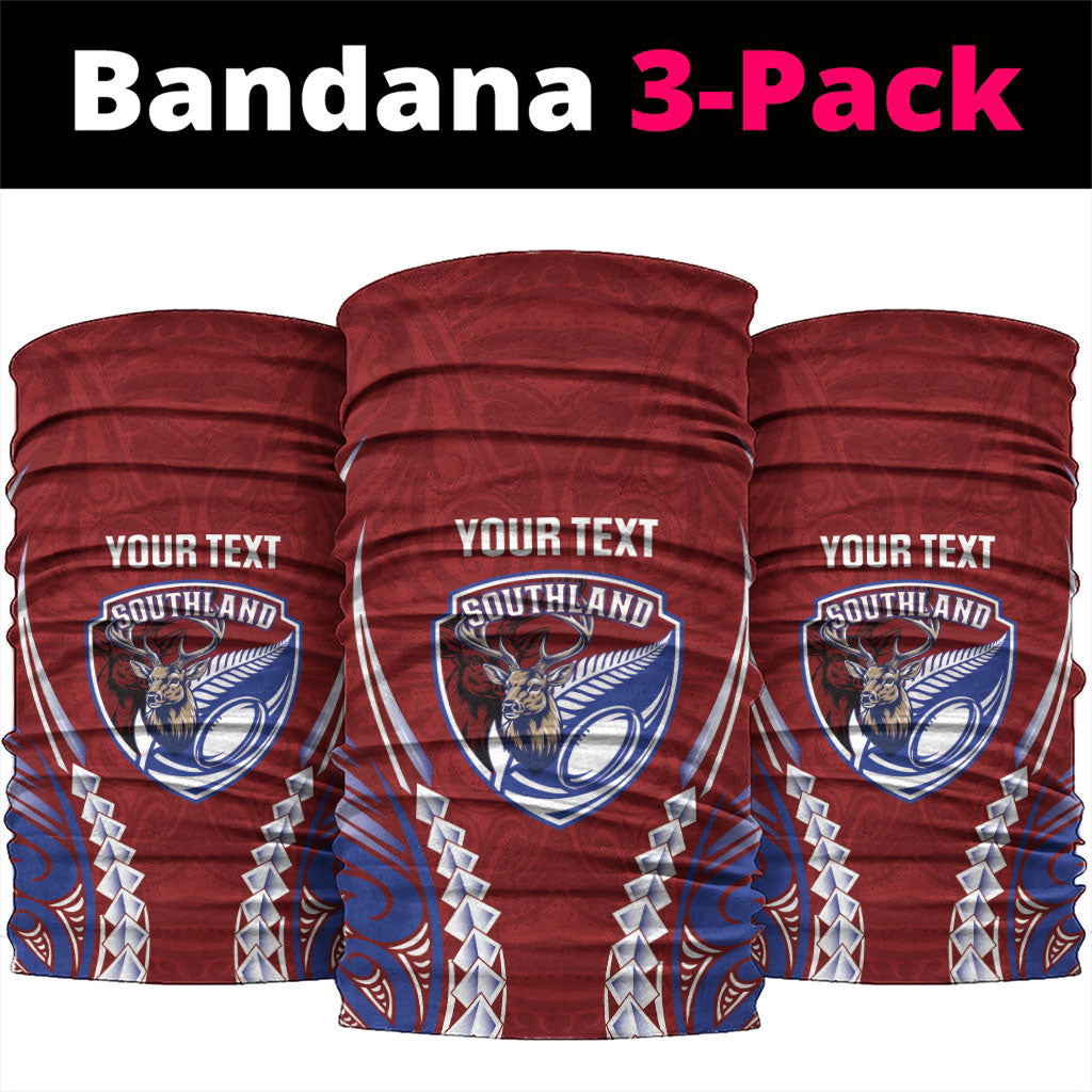 Southland 2026 Rugby Custom Neck Gaiter NZ Maori Silver Fern LT14 package One Size: 25*50cm Maroon - Polynesian Pride
