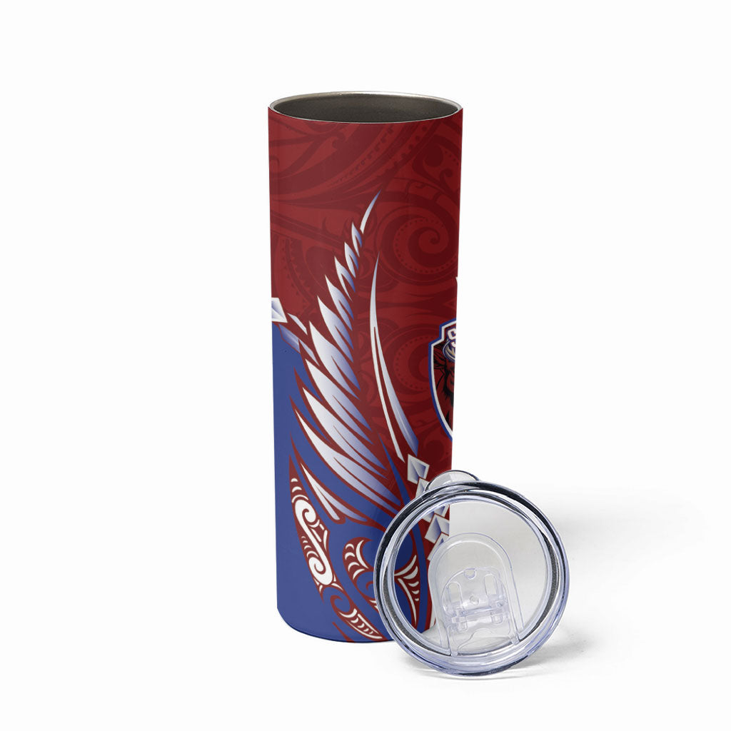 Southland 2026 Rugby Custom Skinny Tumbler NZ Maori Silver Fern LT14 - Polynesian Pride