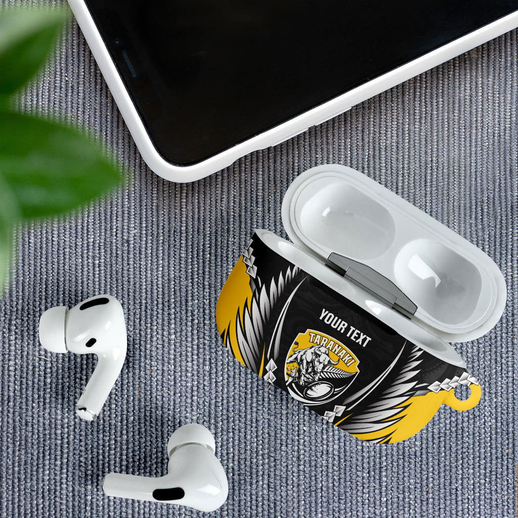 Taranaki 2026 Rugby Custom AirPods Case NZ Maori Silver Fern