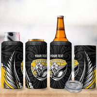 Taranaki 2026 Rugby Custom 4 in 1 Can Cooler Tumbler NZ Maori Silver Fern LT14 - Polynesian Pride