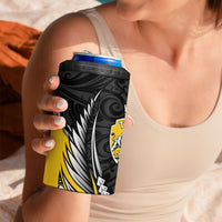 Taranaki 2026 Rugby Custom 4 in 1 Can Cooler Tumbler NZ Maori Silver Fern LT14 - Polynesian Pride