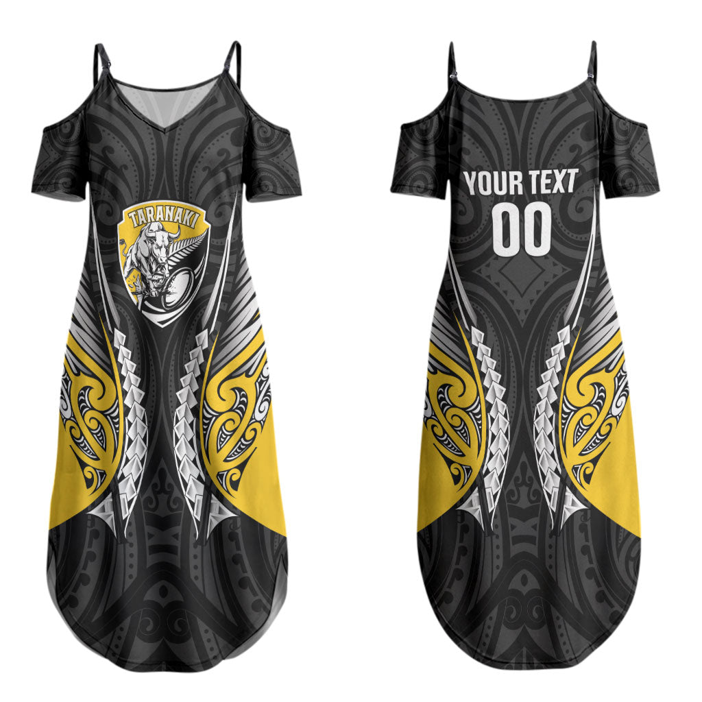 Taranaki 2026 Rugby Custom Couples Matching Summer Maxi Dress and Hawaiian Shirt NZ Maori Silver Fern LT14 - Polynesian Pride
