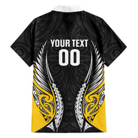 Taranaki 2026 Rugby Custom Family Matching Off The Shoulder Long Sleeve Dress and Hawaiian Shirt NZ Maori Silver Fern LT14 - Polynesian Pride