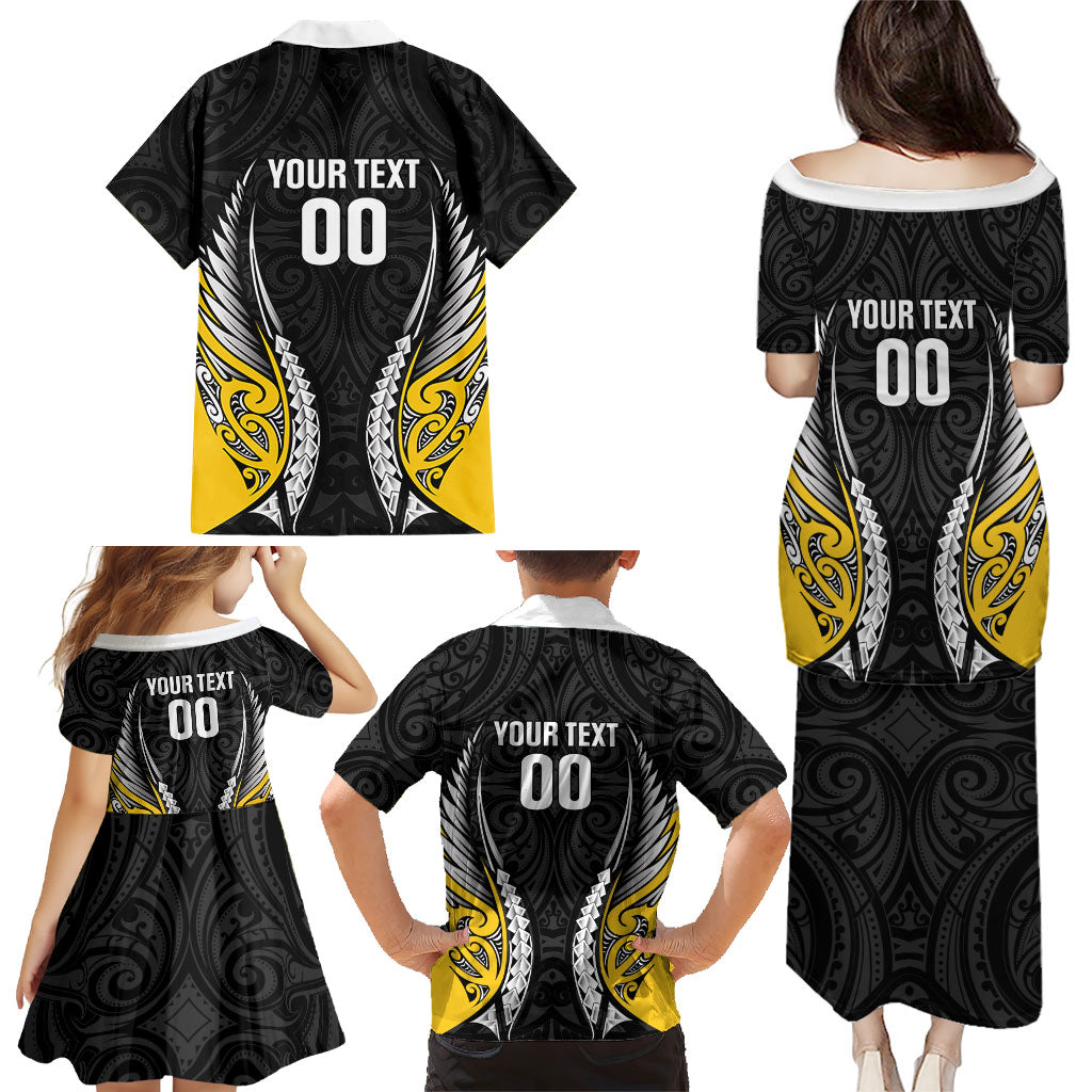 Taranaki 2026 Rugby Custom Family Matching Puletasi and Hawaiian Shirt NZ Maori Silver Fern LT14 - Polynesian Pride