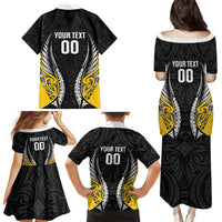 Taranaki 2026 Rugby Custom Family Matching Puletasi and Hawaiian Shirt NZ Maori Silver Fern LT14 - Polynesian Pride