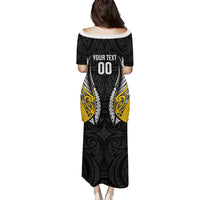 Taranaki 2026 Rugby Custom Family Matching Puletasi and Hawaiian Shirt NZ Maori Silver Fern LT14 - Polynesian Pride