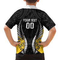 Taranaki 2026 Rugby Custom Family Matching Summer Maxi Dress and Hawaiian Shirt NZ Maori Silver Fern LT14 - Polynesian Pride