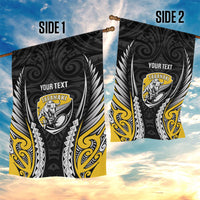 Taranaki 2026 Rugby Custom Garden Flag NZ Maori Silver Fern