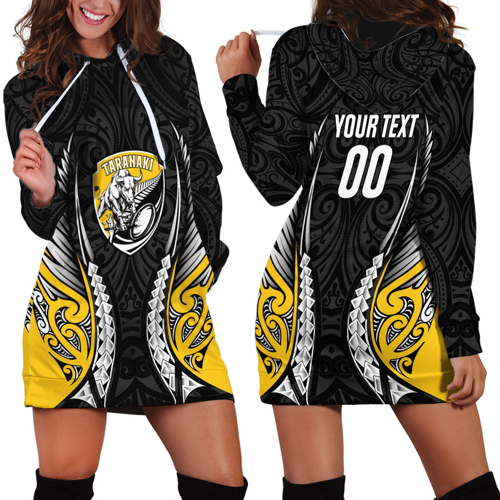 Taranaki 2026 Rugby Custom Hoodie Dress NZ Maori Silver Fern LT14 - Polynesian Pride