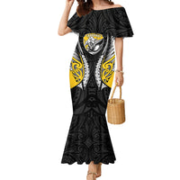 Taranaki 2026 Rugby Custom Mermaid Dress NZ Maori Silver Fern