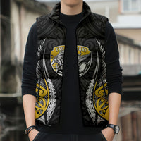 Taranaki 2026 Rugby Custom Sleeveless Puffer Jacket NZ Maori Silver Fern