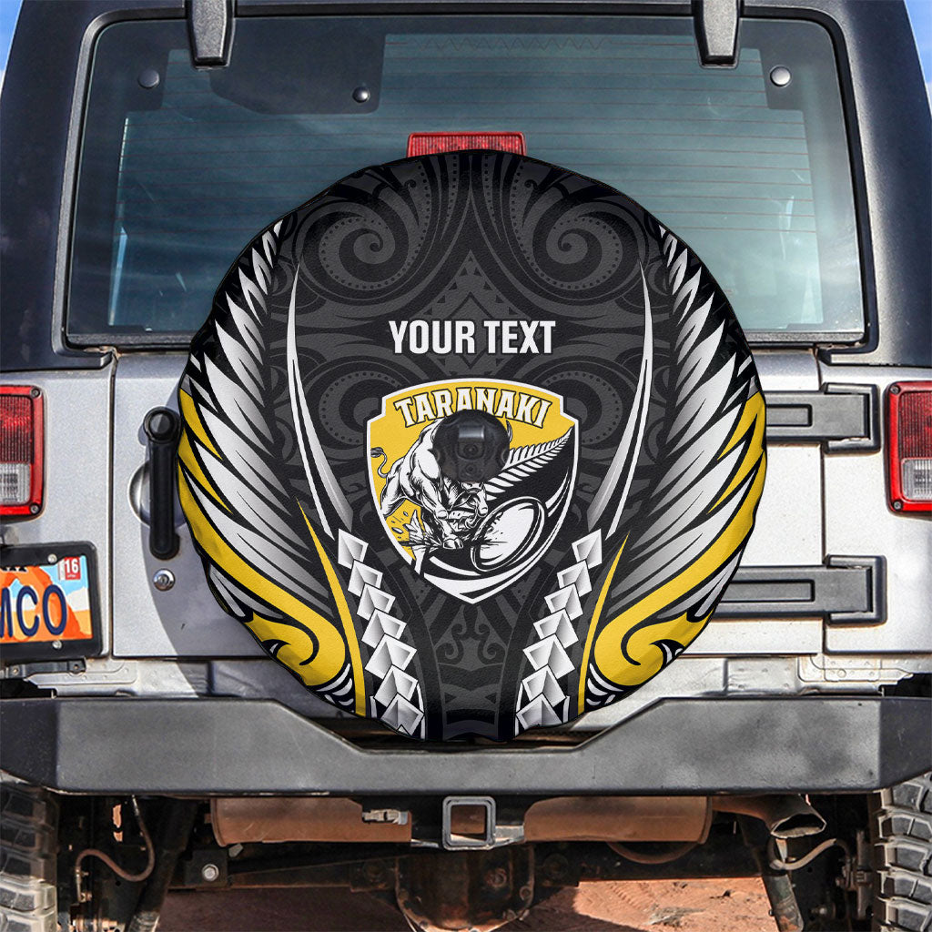 Taranaki 2026 Rugby Custom Spare Tire Cover NZ Maori Silver Fern