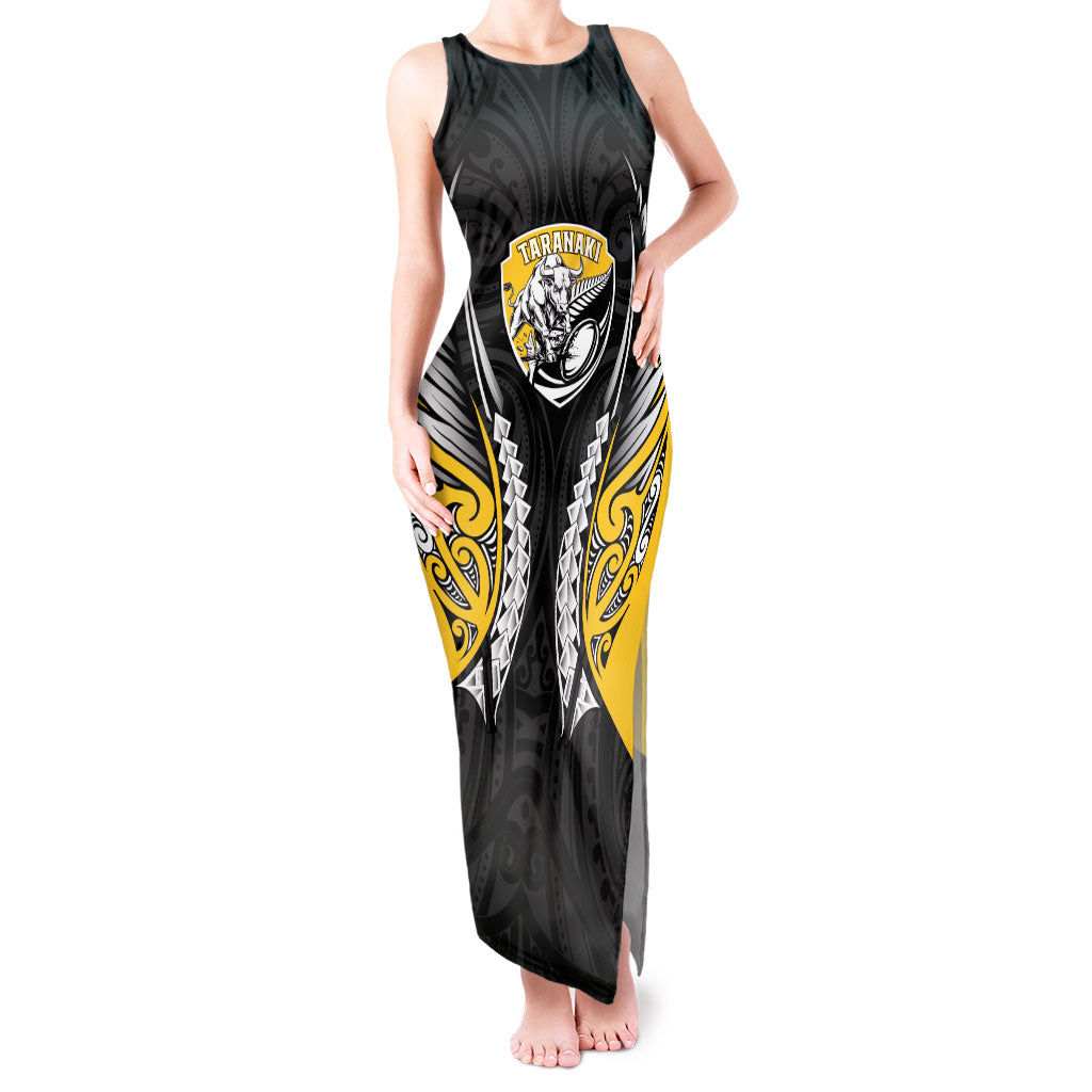 Taranaki 2026 Rugby Custom Tank Maxi Dress NZ Maori Silver Fern