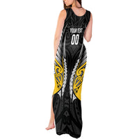 Taranaki 2026 Rugby Custom Tank Maxi Dress NZ Maori Silver Fern