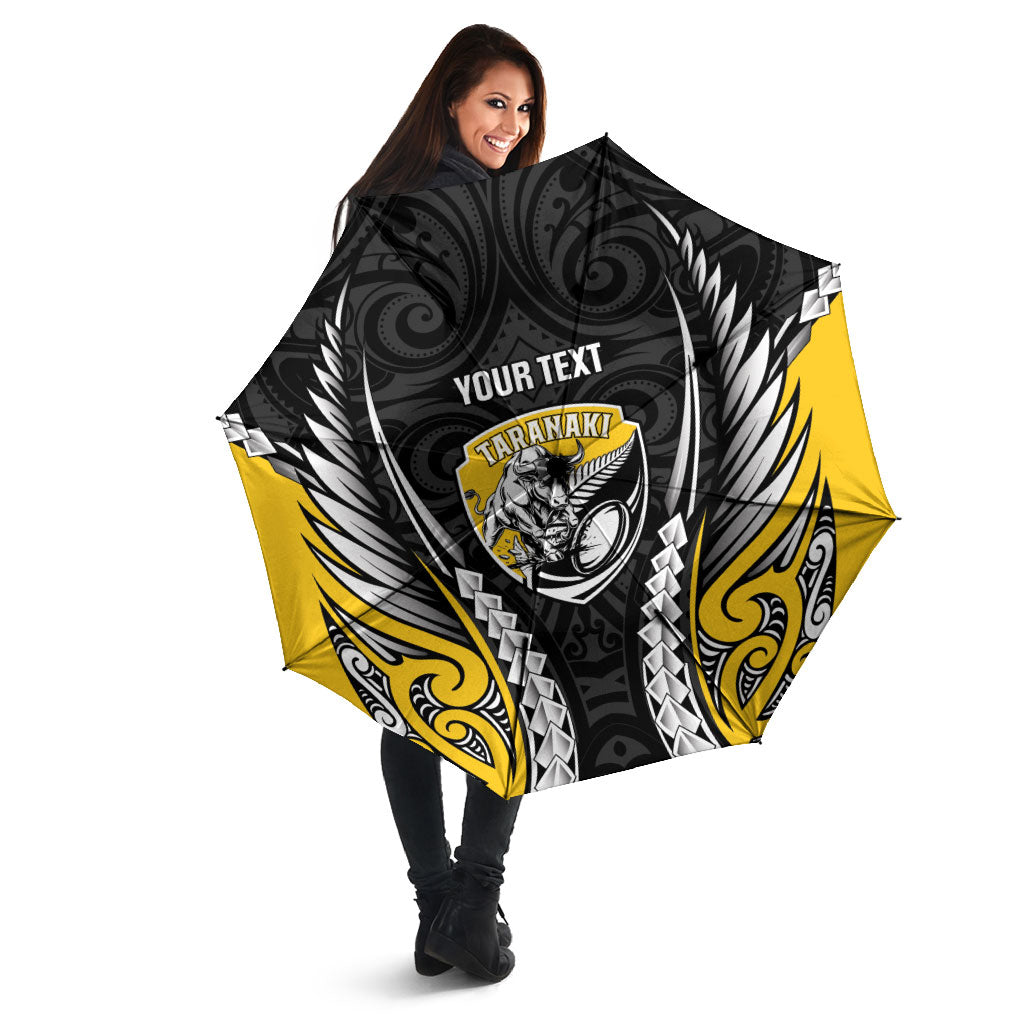 Taranaki 2026 Rugby Custom Umbrella NZ Maori Silver Fern