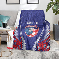 Tasman Bay 2026 Rugby Custom Blanket NZ Maori Silver Fern