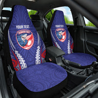 Tasman Bay 2026 Rugby Custom Car Seat Cover NZ Maori Silver Fern LT14 One Size Blue - Polynesian Pride