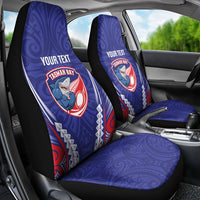 Tasman Bay 2026 Rugby Custom Car Seat Cover NZ Maori Silver Fern LT14 - Polynesian Pride