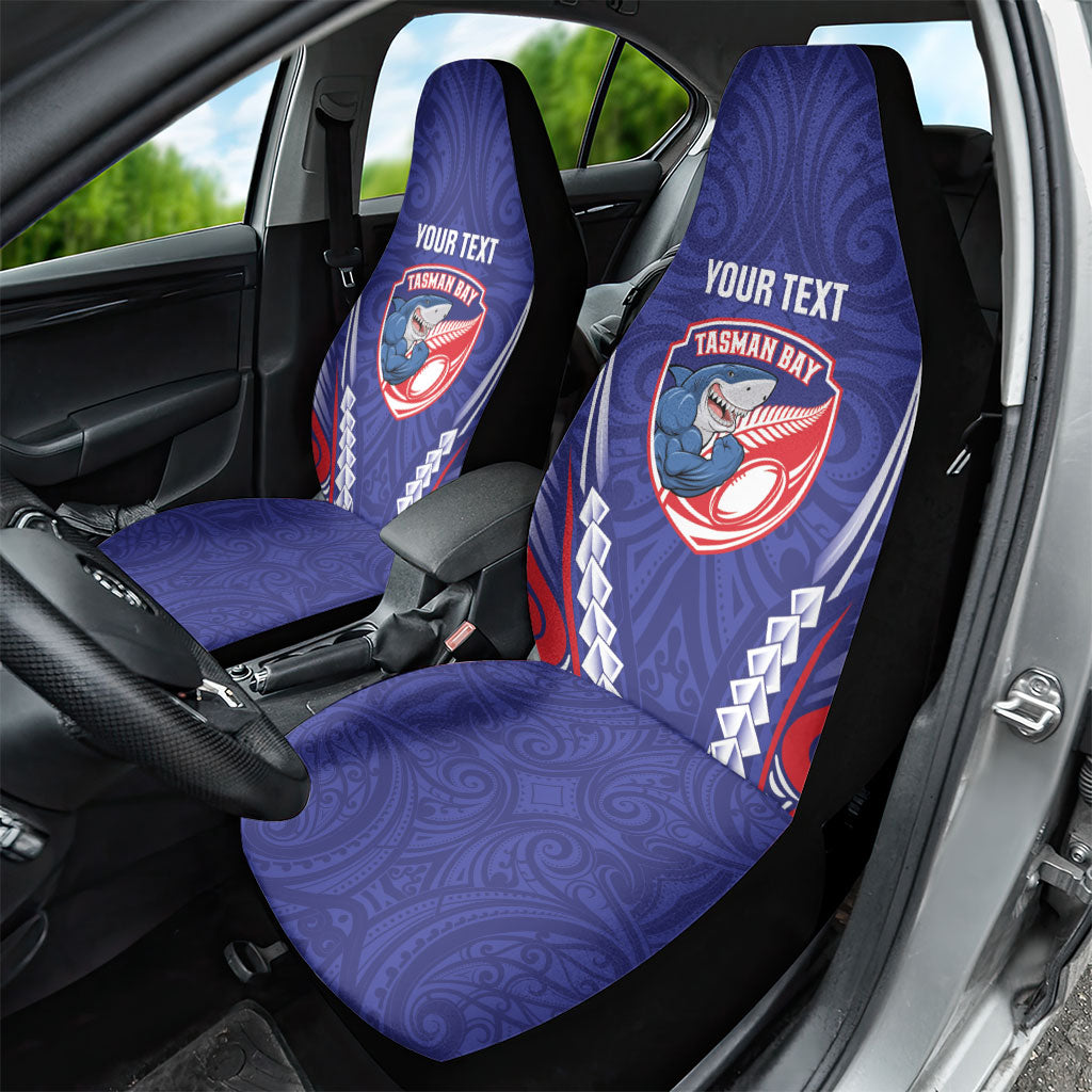 Tasman Bay 2026 Rugby Custom Car Seat Cover NZ Maori Silver Fern LT14 - Polynesian Pride