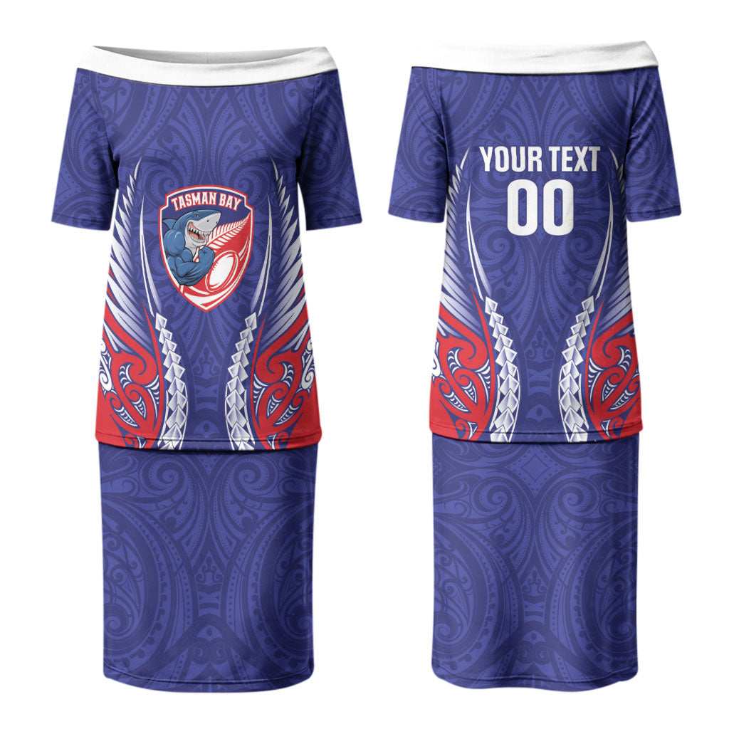 Tasman Bay 2026 Rugby Custom Couples Matching Puletasi and Hawaiian Shirt NZ Maori Silver Fern LT14 - Polynesian Pride