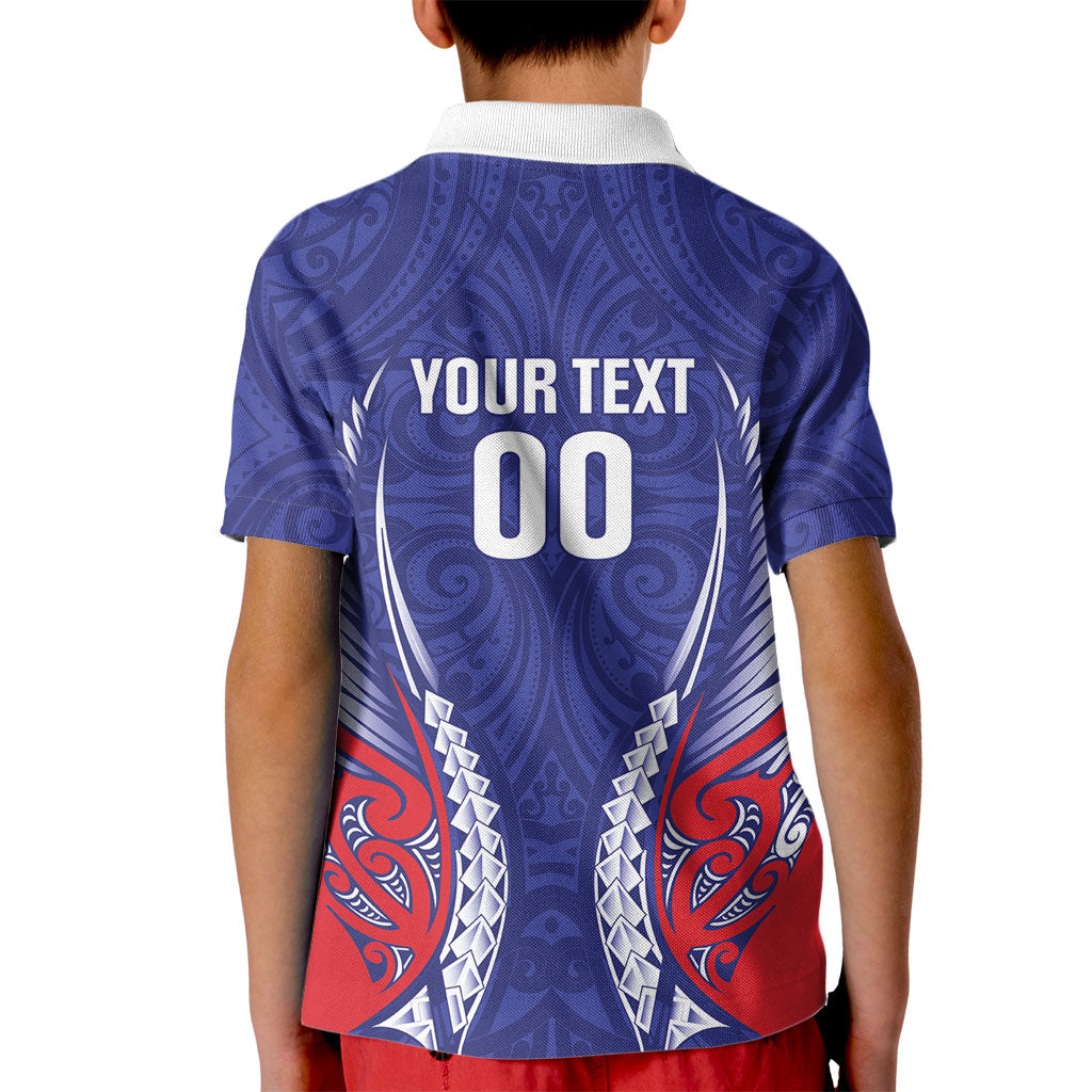 Tasman Bay 2026 Rugby Custom Kid Polo Shirt NZ Maori Silver Fern LT14 - Polynesian Pride